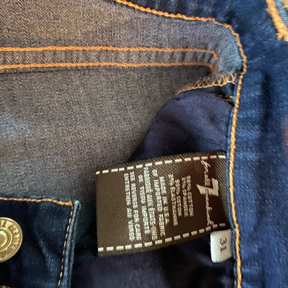 Vintage 7 FOR ALL MANKIND stretchy used skinny jeans - Picture 2 of 2